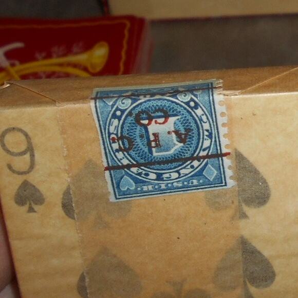 Fox Hunting Bugle w/Whip Blackstone 2 Deck Pinochle Cards Arrco 1 Sealed Deck - Picture 4 of 8